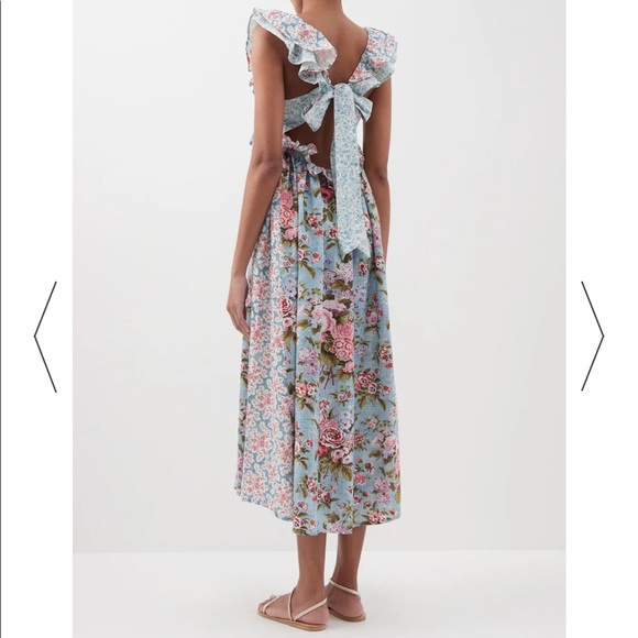 COPY - D’ASCOLI Elise ruffled floral silk fine-khadi dress - Picture 3 of 8